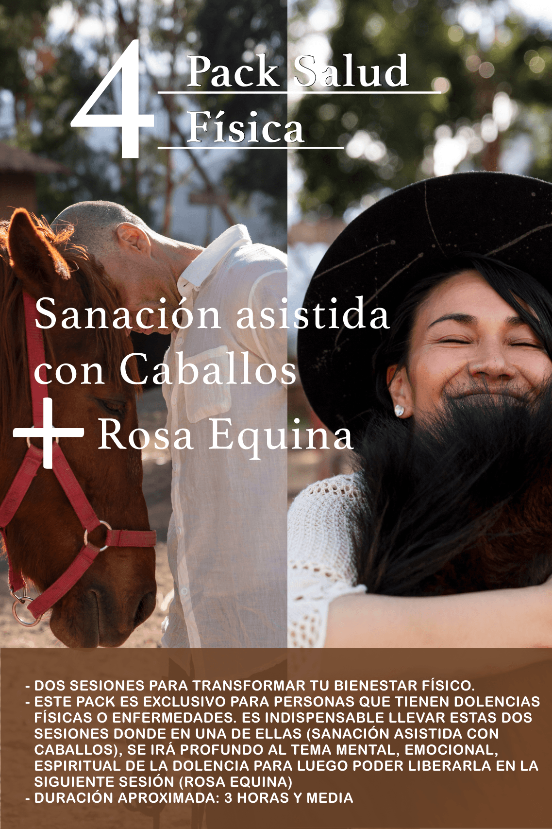 Sanación asistida por caballos + Rosa Equina